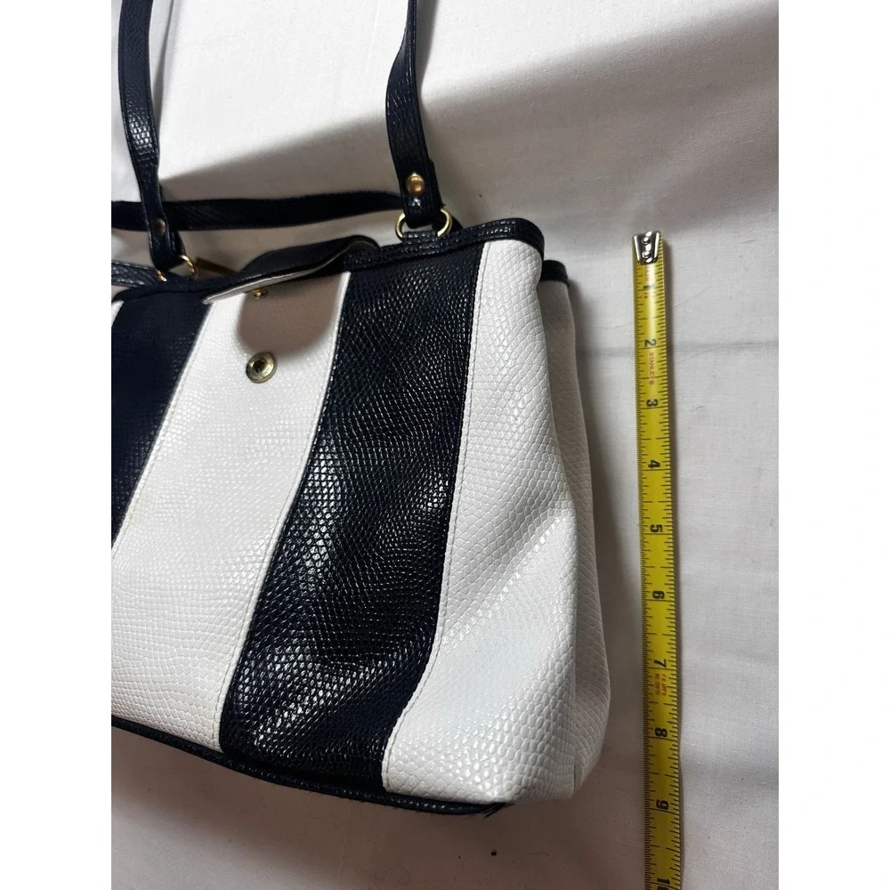 Gitano‎ Purse Handbag Tote Black White Original Tags Prime Condition 9x12